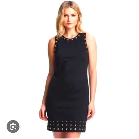 Michael Kors Black Sheath Mini Dress Sleeveless Size XL - Picture 1 of 8
